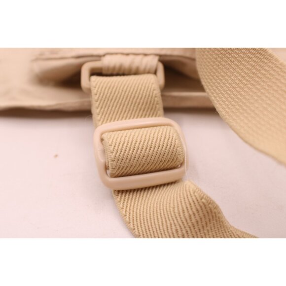 Set 2 Dual Zippered Lightweight Travel Pouch Fanny Pack Belt Bag Khaki Vintage - Picture 7 of 9